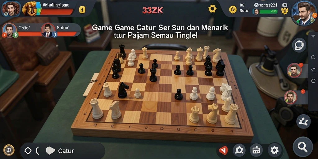 Antarmuka permainan Catur yang menarik dan interaktif di 33ZK.