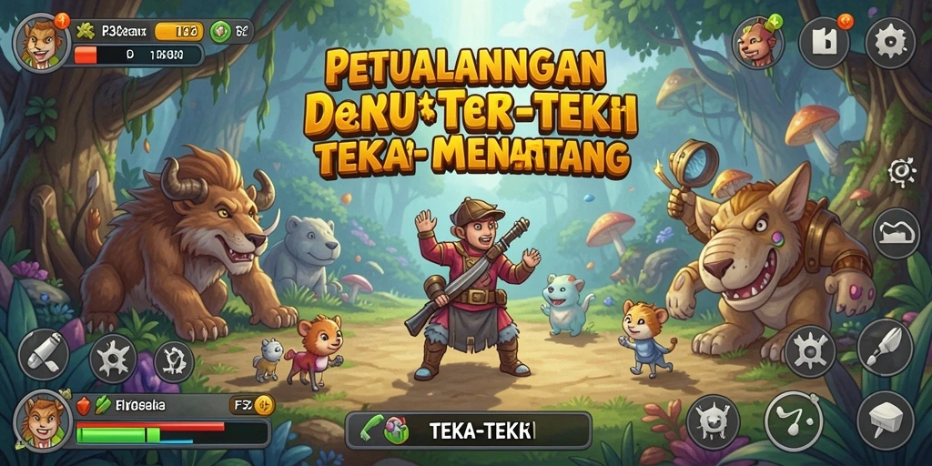 Screenshot menampilkan antarmuka menarik F32 pada gameplay Teka-Teki.