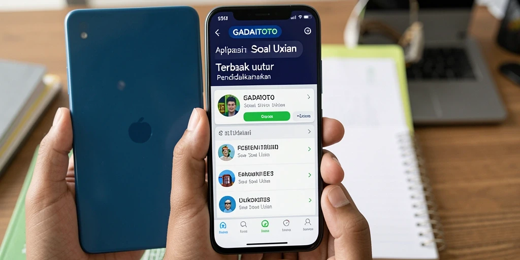 Antarmuka GADAITOTO menampilkan berbagai soal ujian secara jelas dan terstruktur.