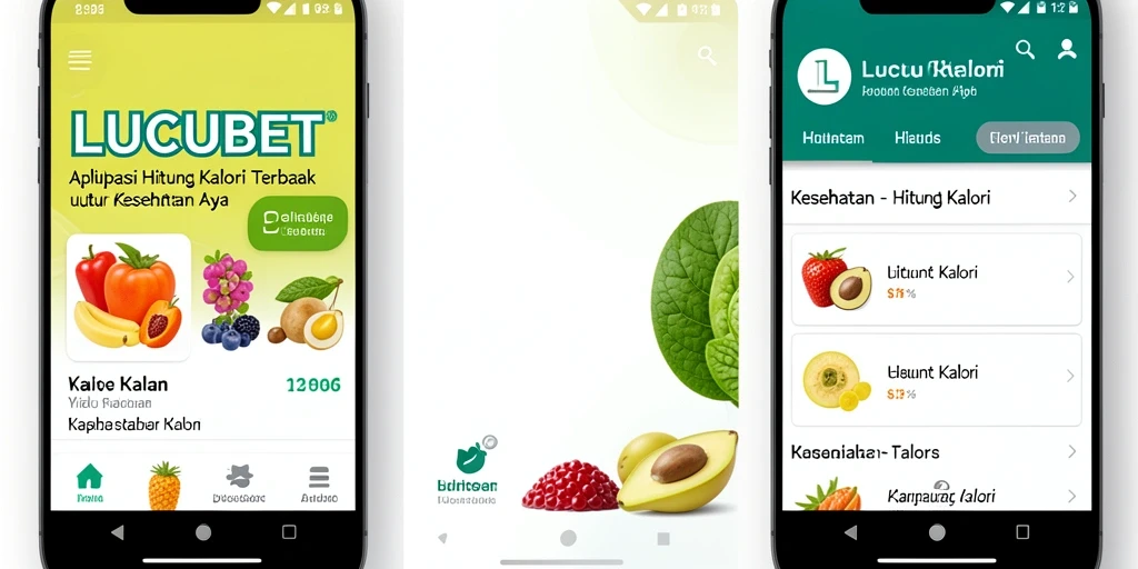 Antarmuka pengguna LUCUBET menampilkan fitur Hitung Kalori yang sederhana dan efektif.