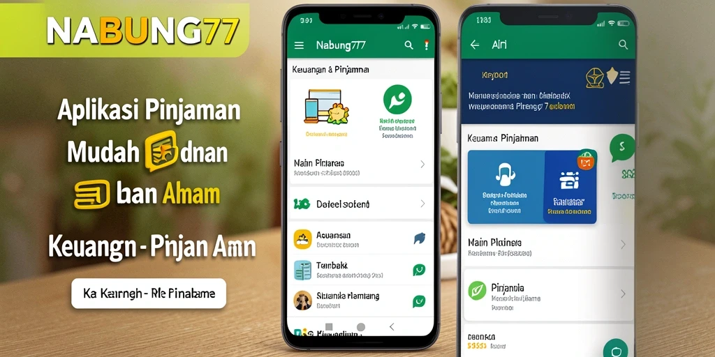 Antarmuka pengguna NABUNG77 yang modern dan intuitif.