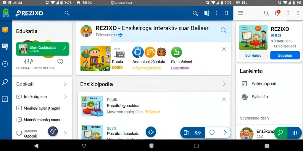 Antarmuka REZIXO yang interaktif dan informatif untuk pengguna.