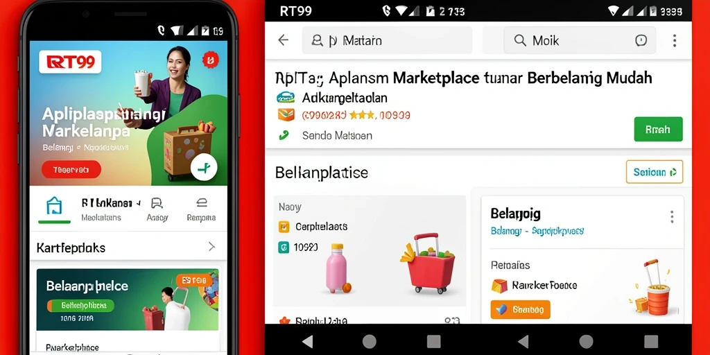 Antarmuka RT99 yang ramah pengguna untuk belanja online.
