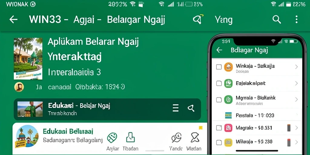 Antarmuka aplikasi WIN33 yang interaktif dan mudah digunakan.