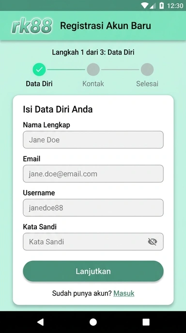 Panduan Membuat Akun Baru rk88 di Android