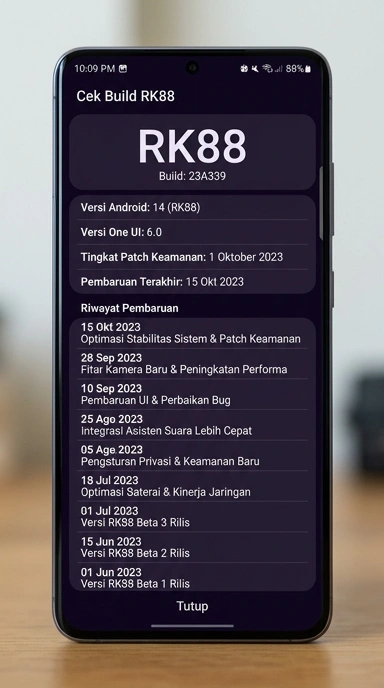 Riwayat Versi Apk rk88 untuk Pengguna Android